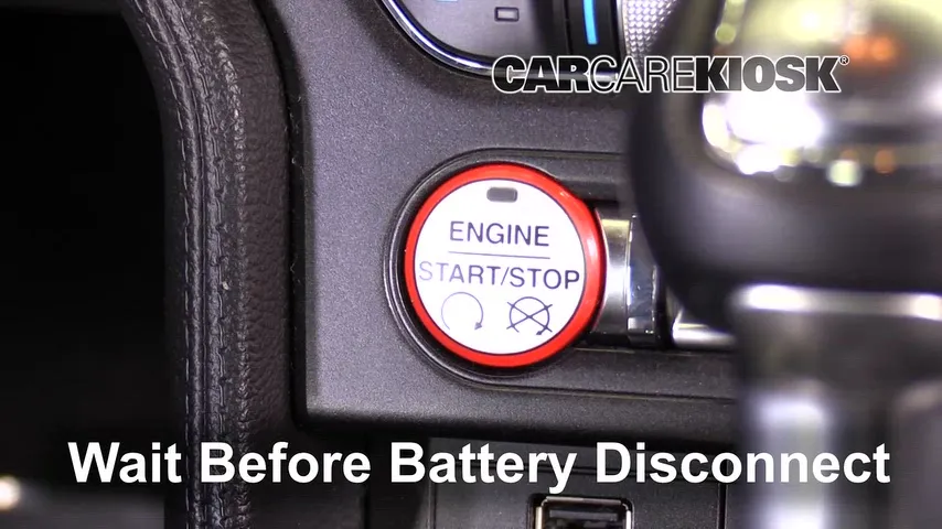 2015 Ford Mustang EcoBoost 2.3L 4 Cyl. Turbo Battery Replace